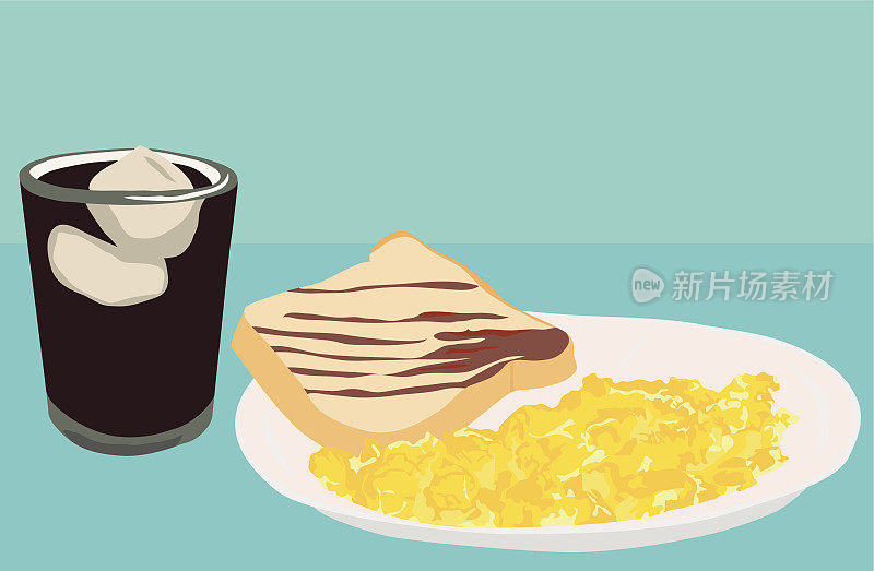 早餐有炒鸡蛋和饮料。ck麻省理工学院r ?hrei